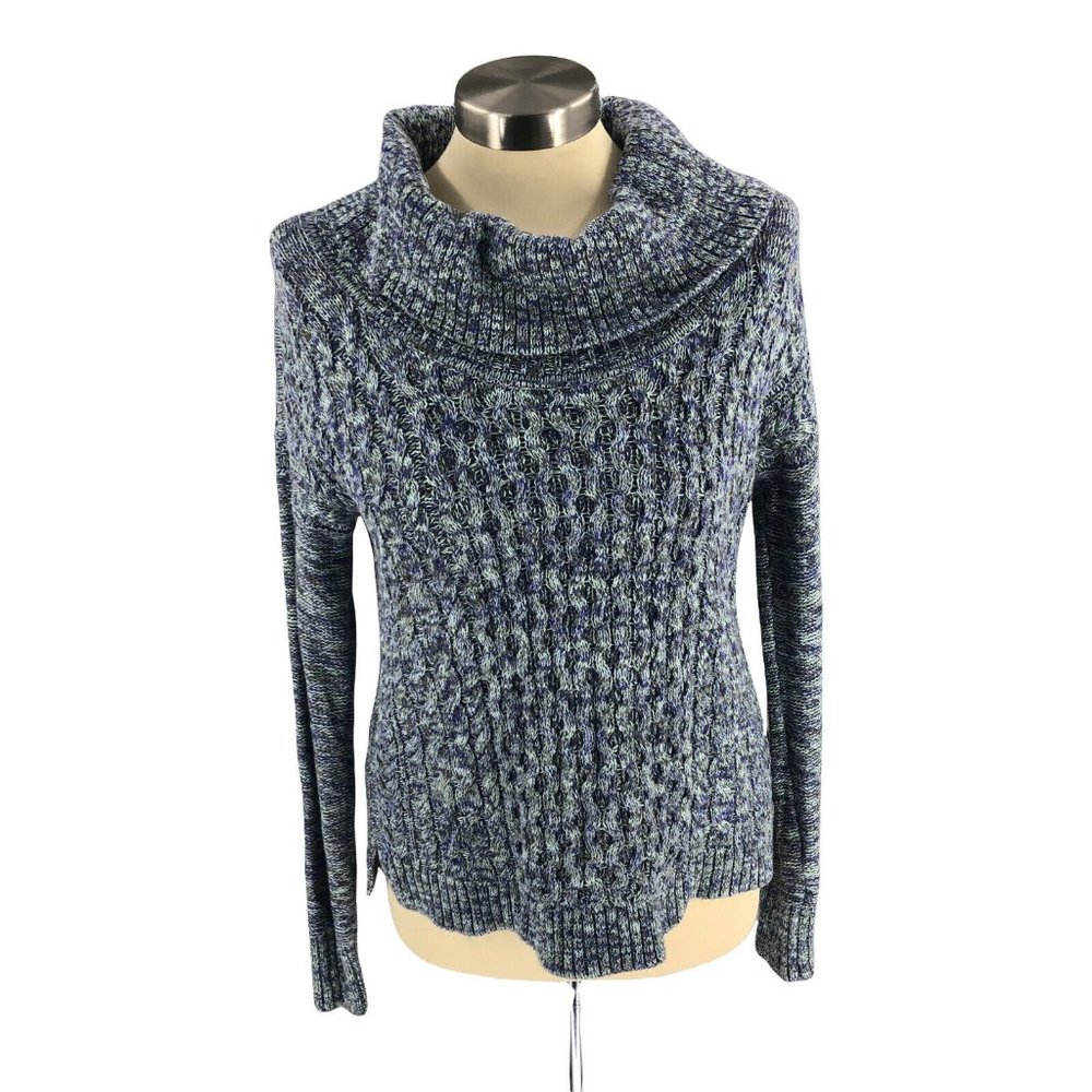 American Eagle Outfitters Women Sweater Extra Small Gray Purple Long Sleeve Cowl
